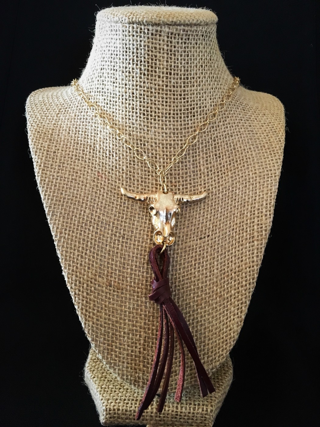 Faceted Steer Skull Necklace – Moon Raven Designs