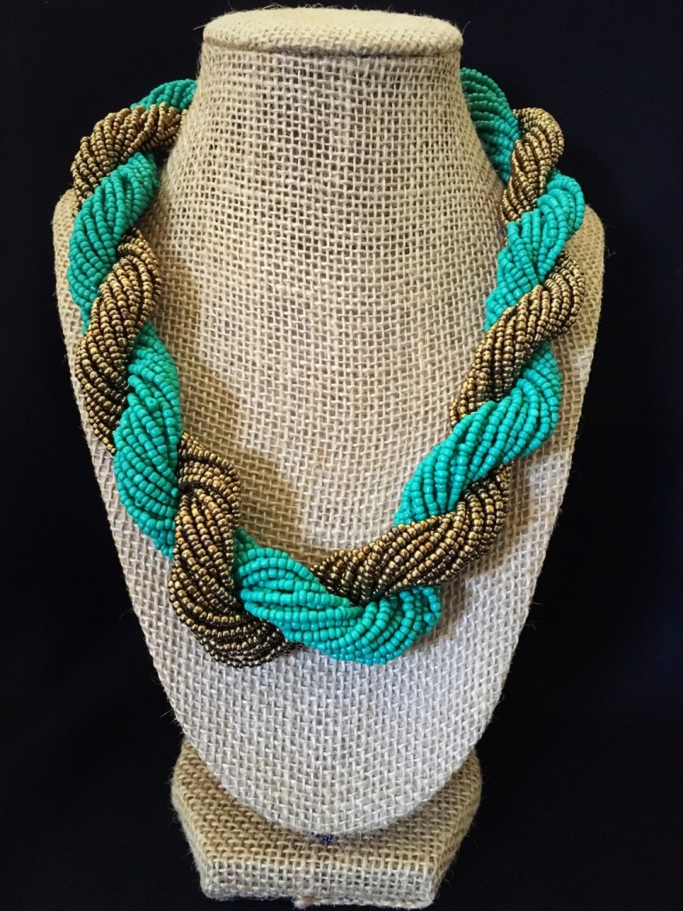 twist seed bead necklace