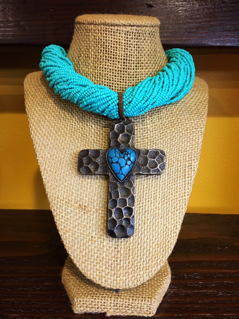 Heart On A Cross Pendant Necklace