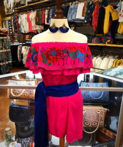 Off The Shoulder & Top Embroidery Detail Dress ( Fuchsia ) FINAL SALE ...