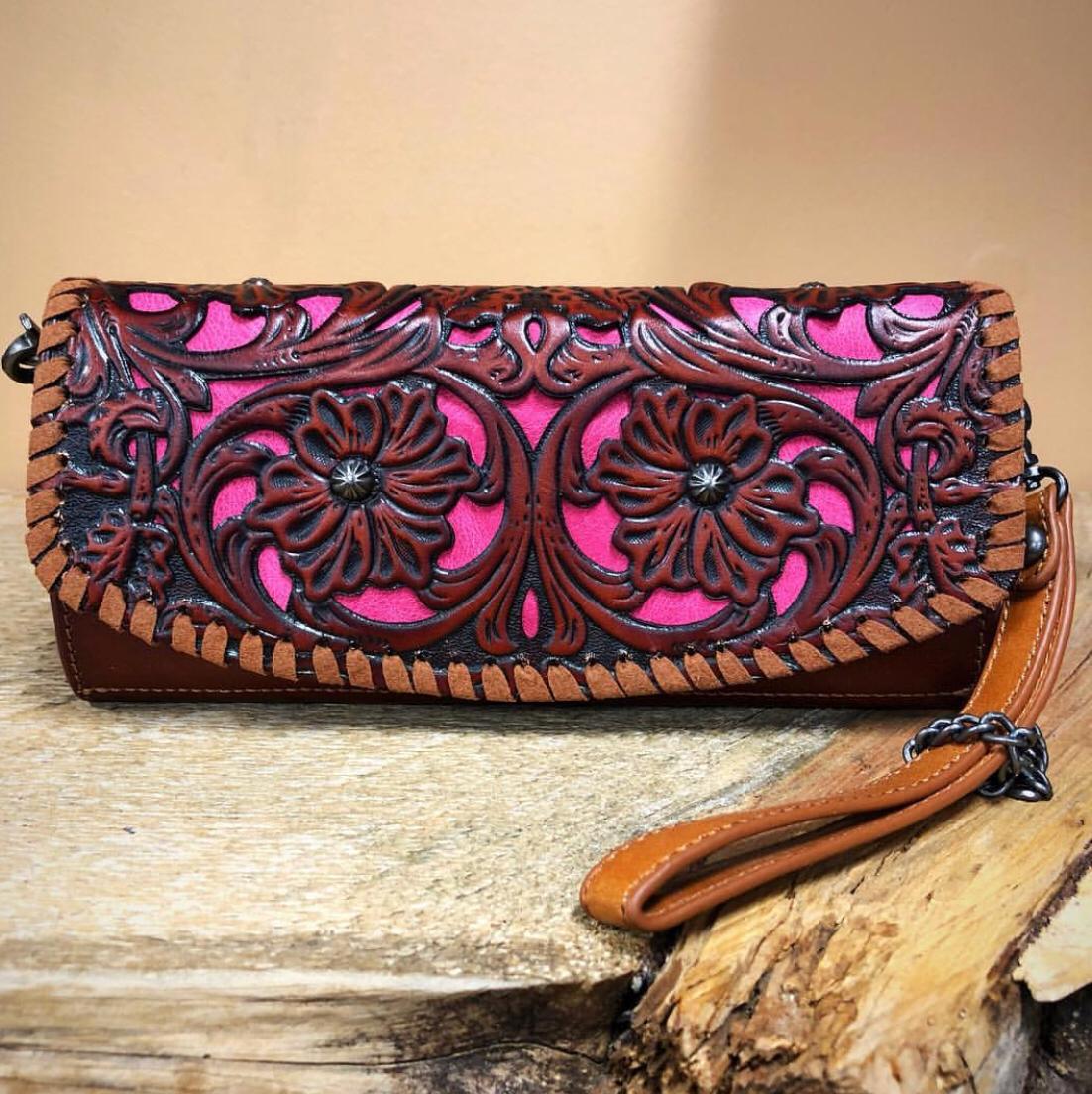 Leather Hand Tooled Leather Wallet Carving Handmade Unique Stylish Clutch  Purse | eBay