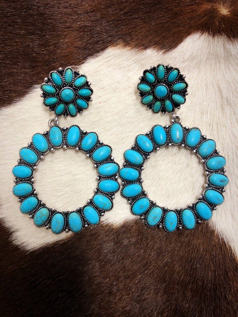 turquoise gemstone earrings