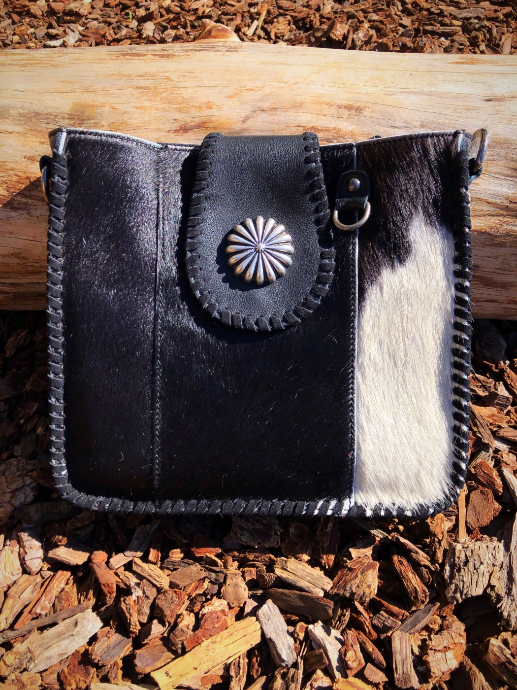 Michael Rome Designs Italian Cow Hide Black Leather Bag Purse Silver  Hardware | eBay