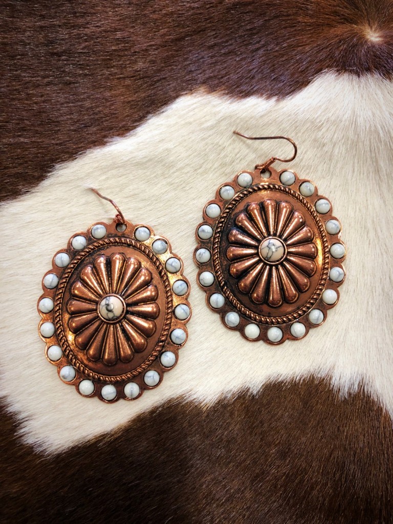 concho earrings