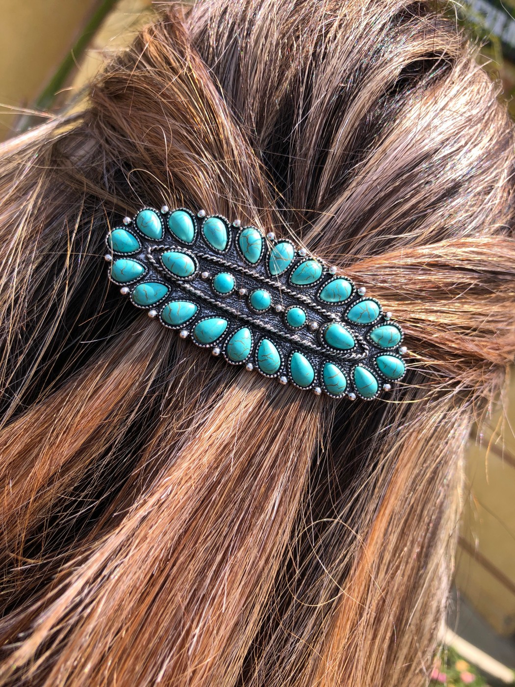 Western Style Hair Clip ( 01 / Turquoise ) – Ale Accessories