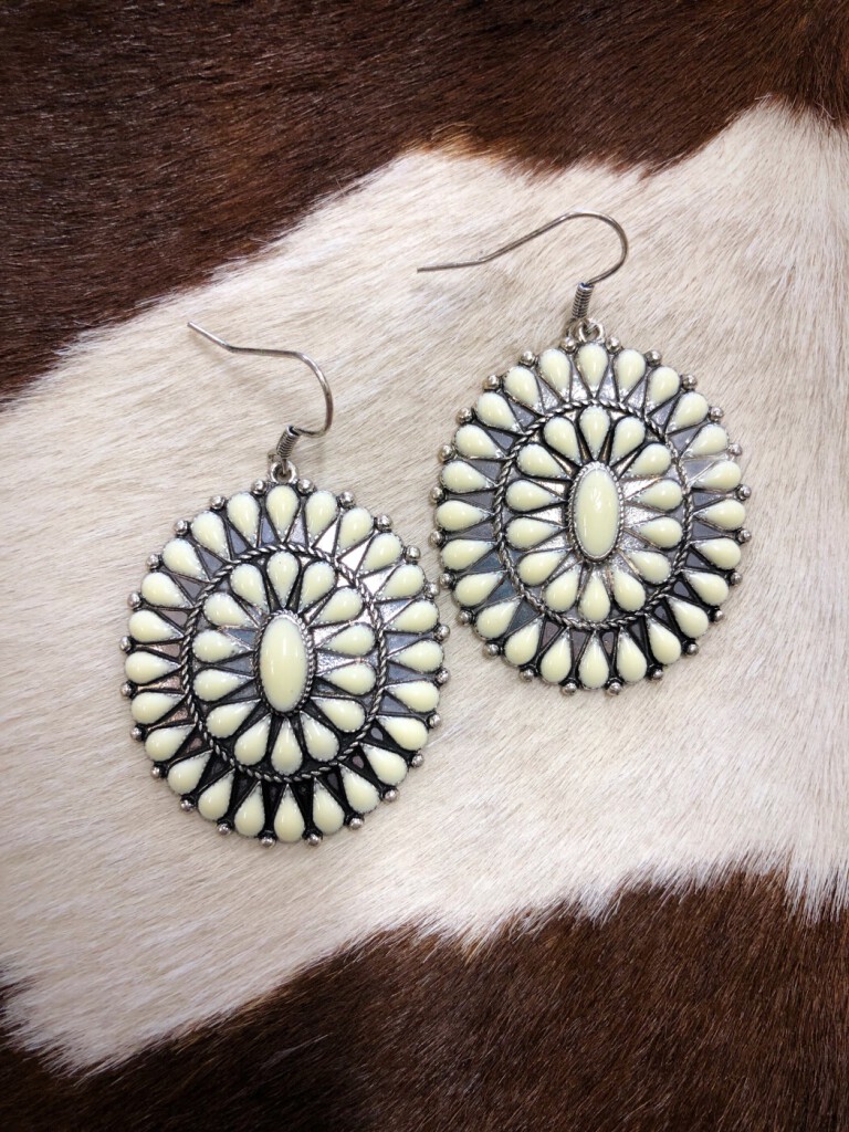 western concho earrings