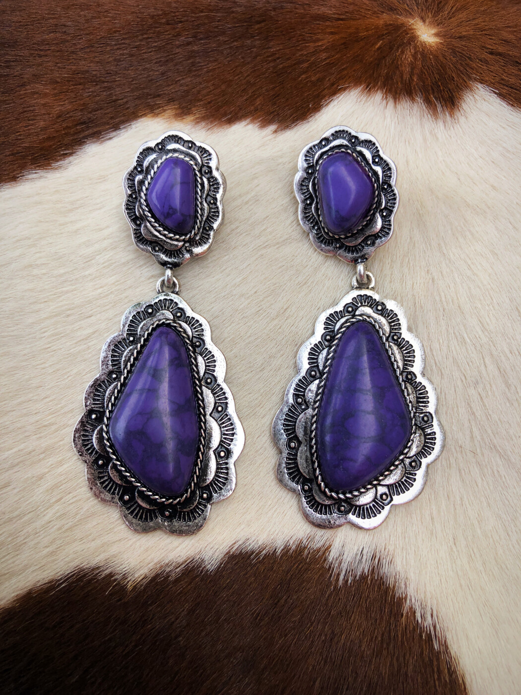 Charoite Earrings, Purple Earrings, Infinity Earrings, Vintage Earring –  Adina Stone Jewelry