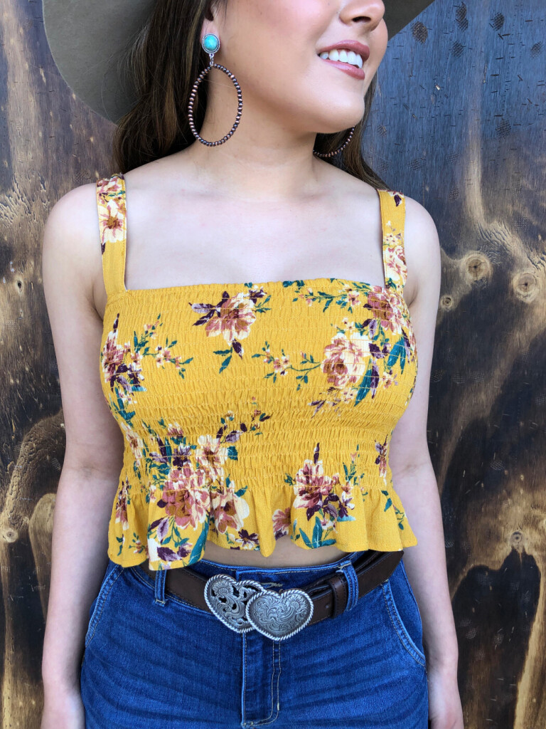Crop top #24- handloom  organic cotton top in mustard yellow