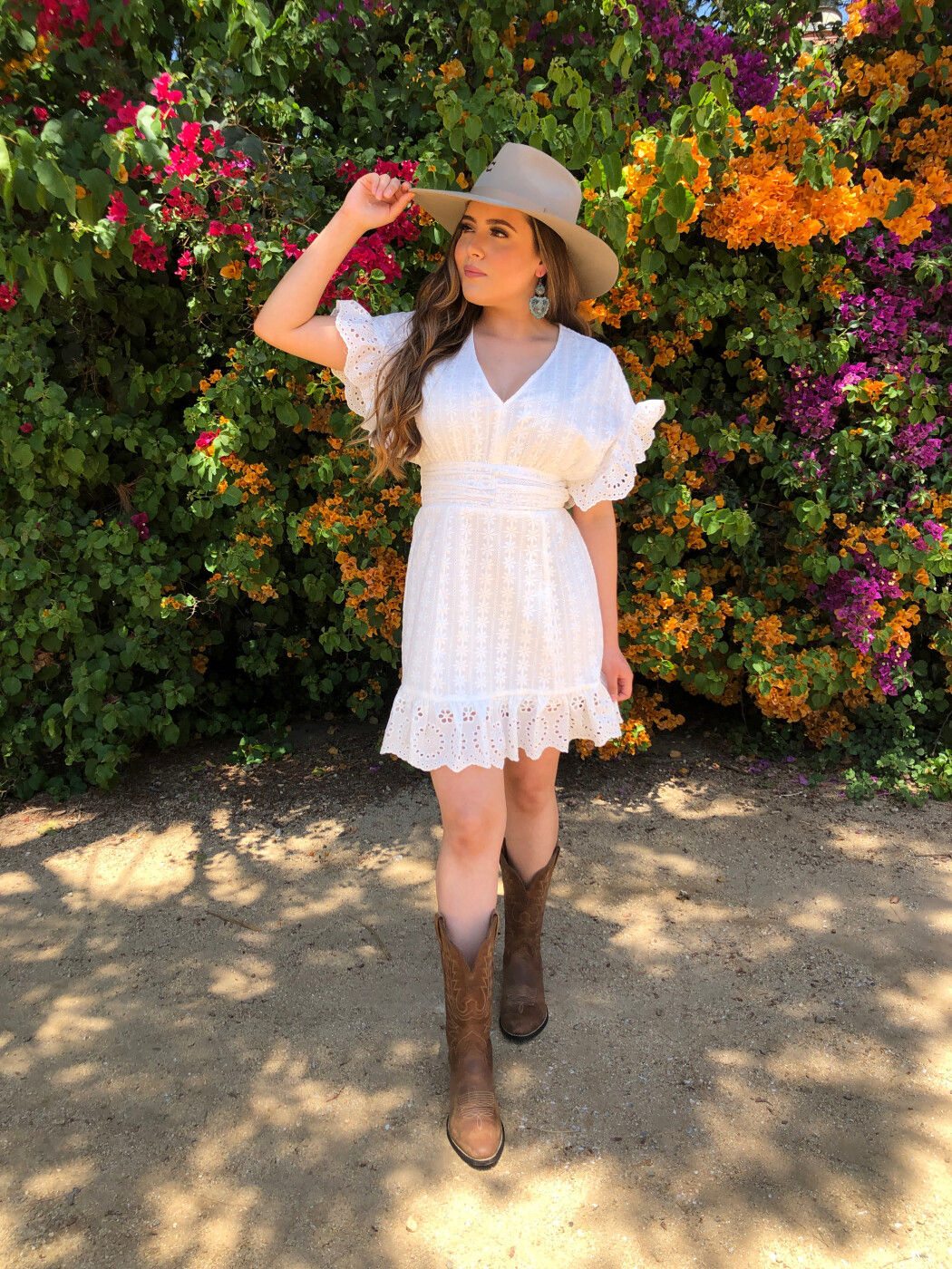 western ruffle dress