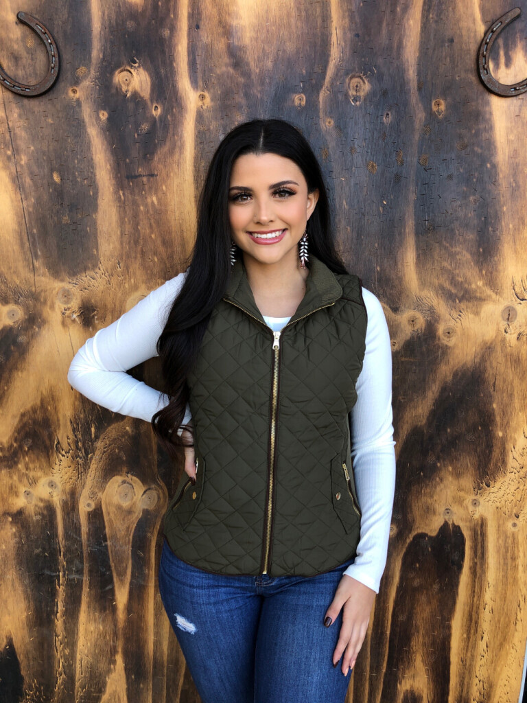 Santorini Zipper Vest Jacket - Green main image 1