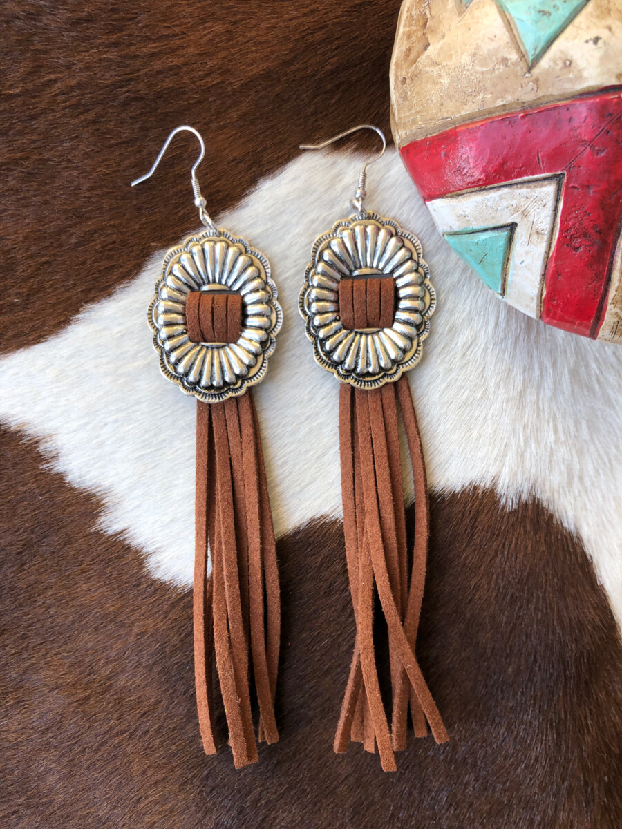Leather Tassel Earrings – Willow Tree Jewelry