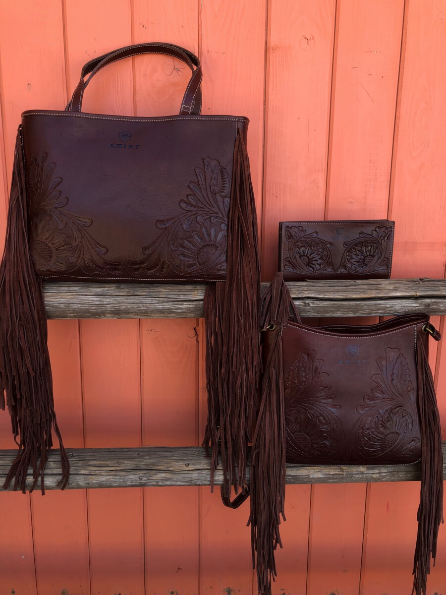 Ariat Bristol Structured Leather Tote - Brown , Women's