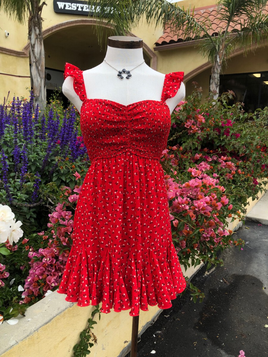 Red spaghetti straps v neck tulle ruffle puffy skirt prom dress 2021 –  Anna's Couture Dresses