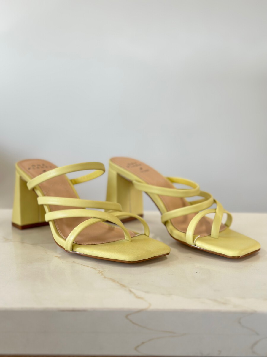 Lemon Yellow Braided Cruelty Free Leather Heels – TJORI