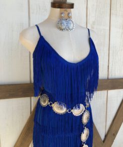 Royal Blue Fringe Dress