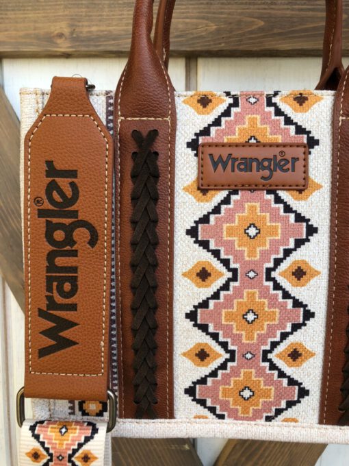 Amazon.com: Wrangler Tote Purse Bag Aztec Canvas Shoulder Bags Native  American Western Handbags for Women Genuine Leather Strap Hobo Bag  B2B-WG53-8112BR : Clothing, Shoes & Jewelry