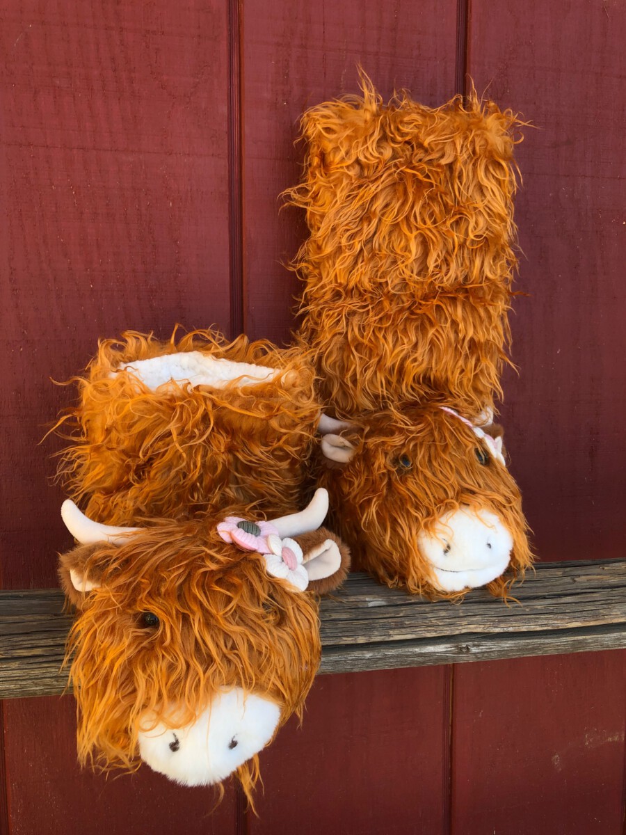 Highland Cow ” Plush Slipper Socks – Ale Accessories