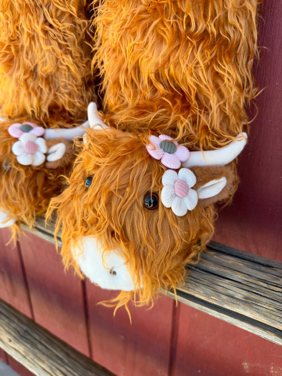 Highland Cow Stuffed Animal   – Cow Slippers