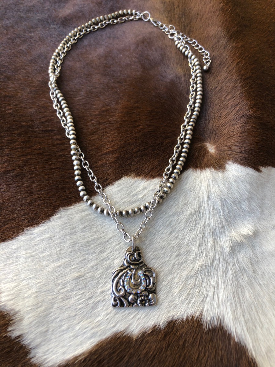 Buy Cow Ear Tag Necklace, Silver Cattle Pendant, Personalized Heifer  Necklace, Ranch Necklace, Western Necklace, Livestock Jewelry, Farmers Gift  Online in India - Etsy